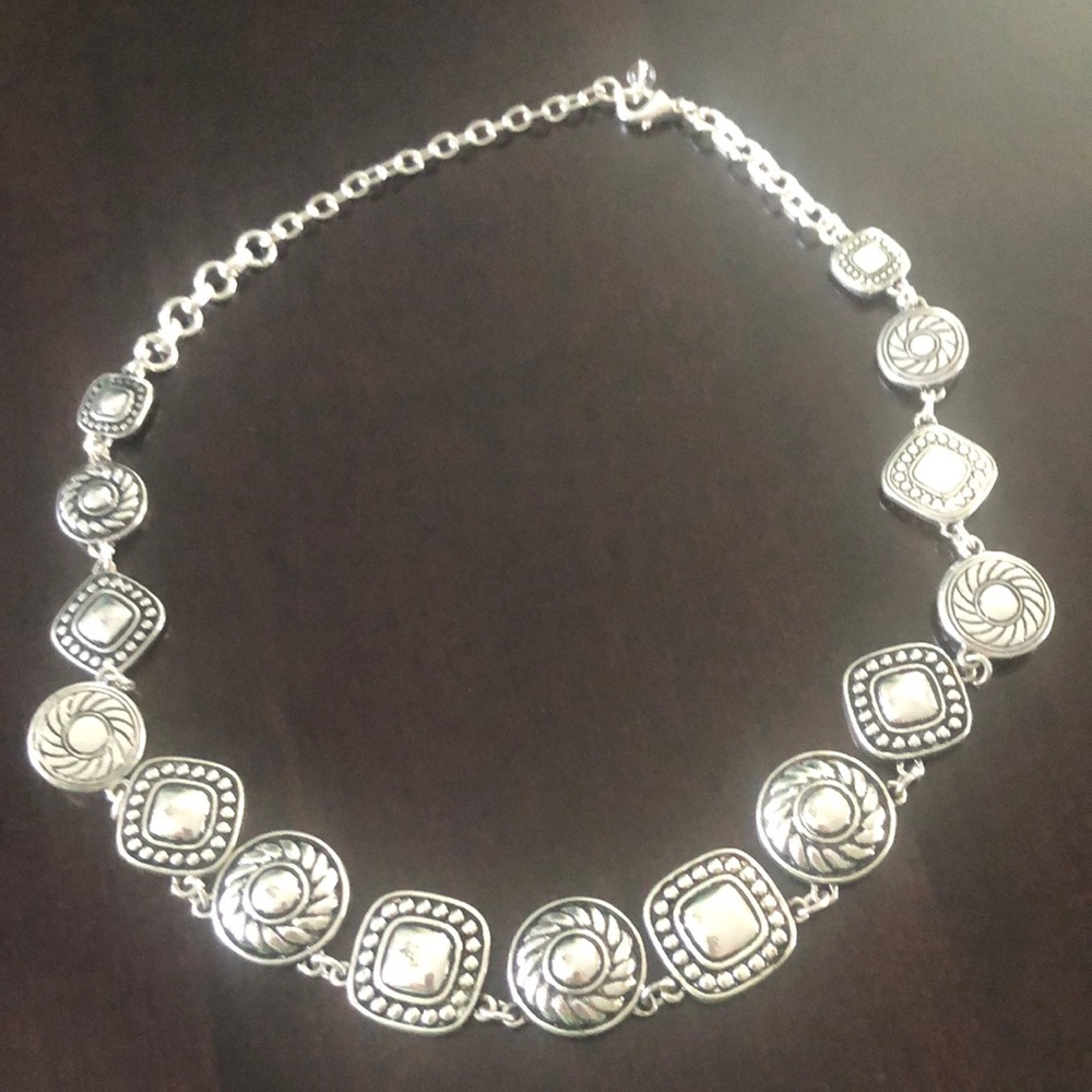 Silver choker necklace